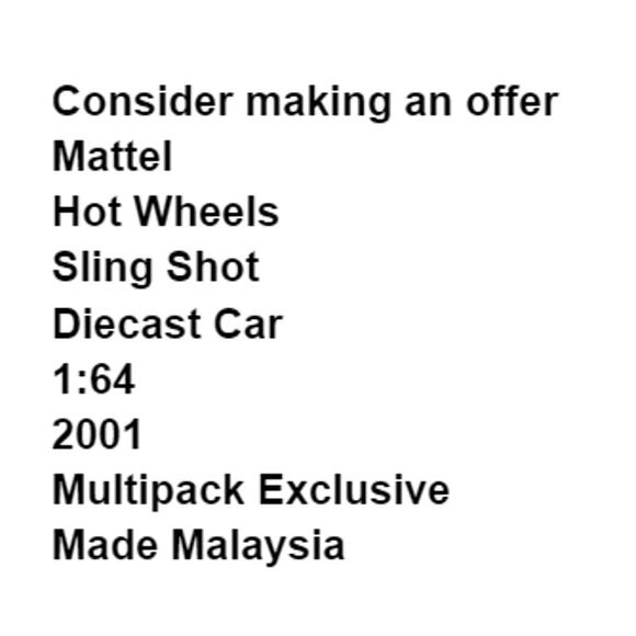 Mattel Hot Wheels Sling Shot Diecast Car Multipack Exclusive 2001 Blue - Picture 2 of 12